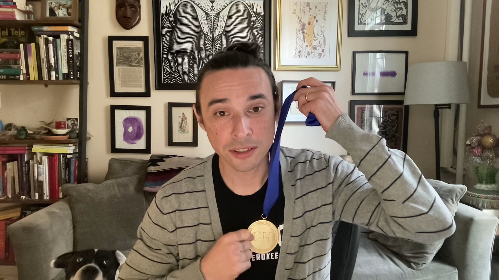 She's got a medal now