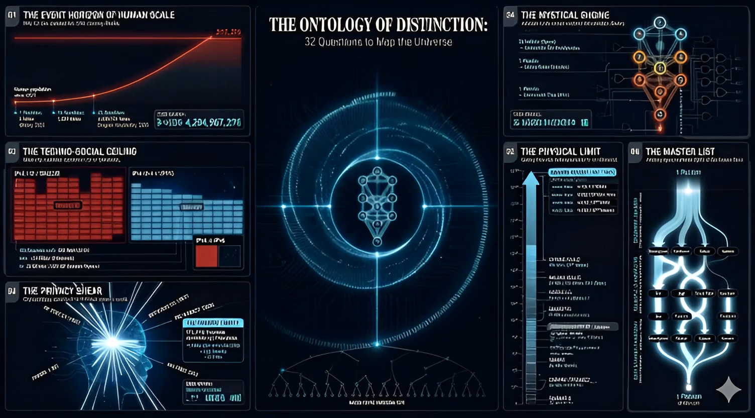 The Ontology of Distinction: Information-Theoretic Bounds, Mystical Paths, and the Thirty-Two Modes of Differentiation