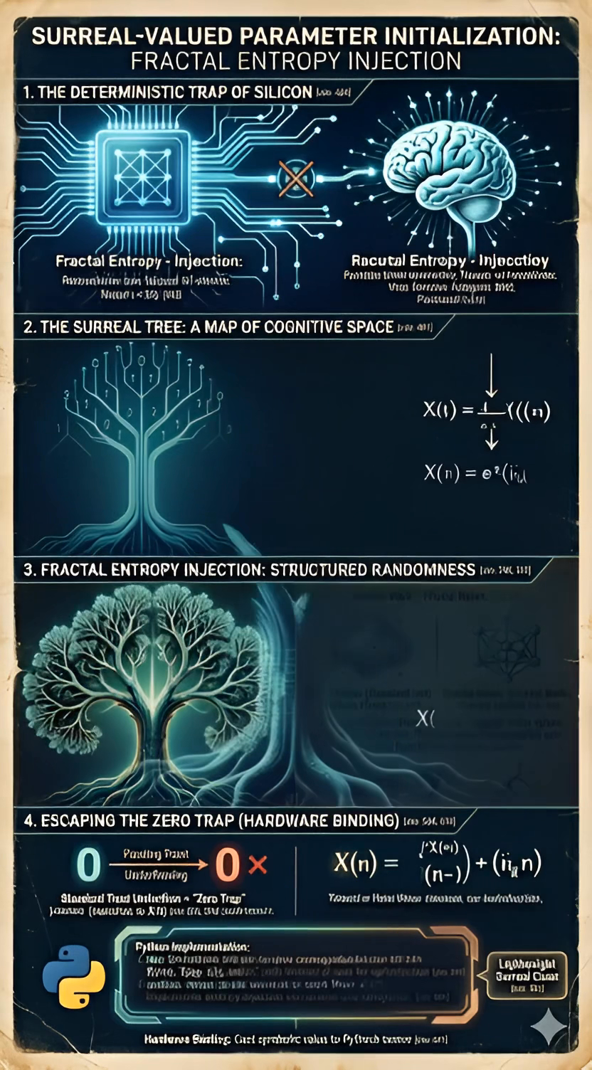 Surreal-Valued Parameter Initialization: Fractal Entropy Injection via Recursive Field Embeddings in Deep Neural Architectures