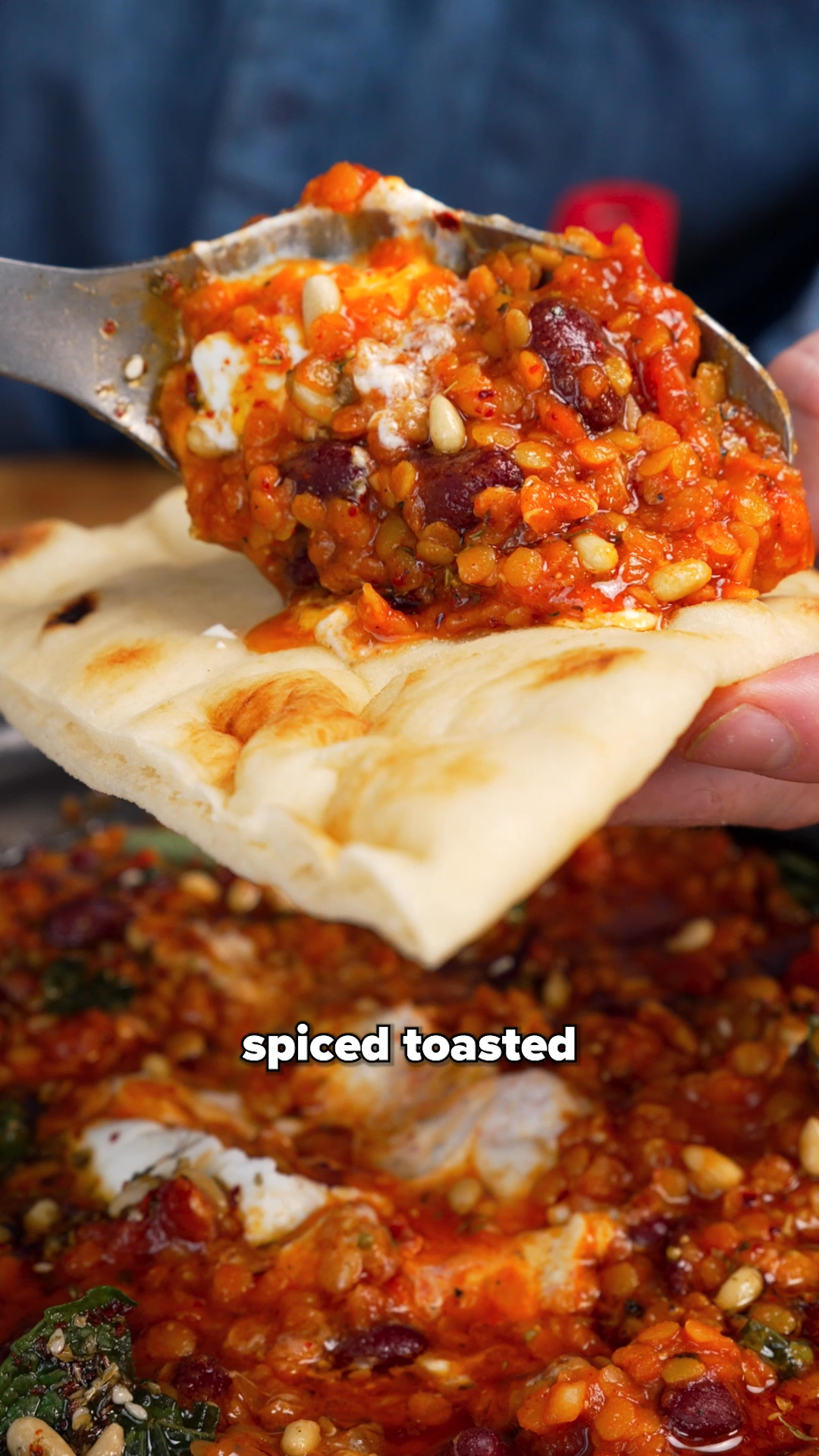 Fire Roasted Tomato Lentils w/ Zippy Za'atar Pine Nuts