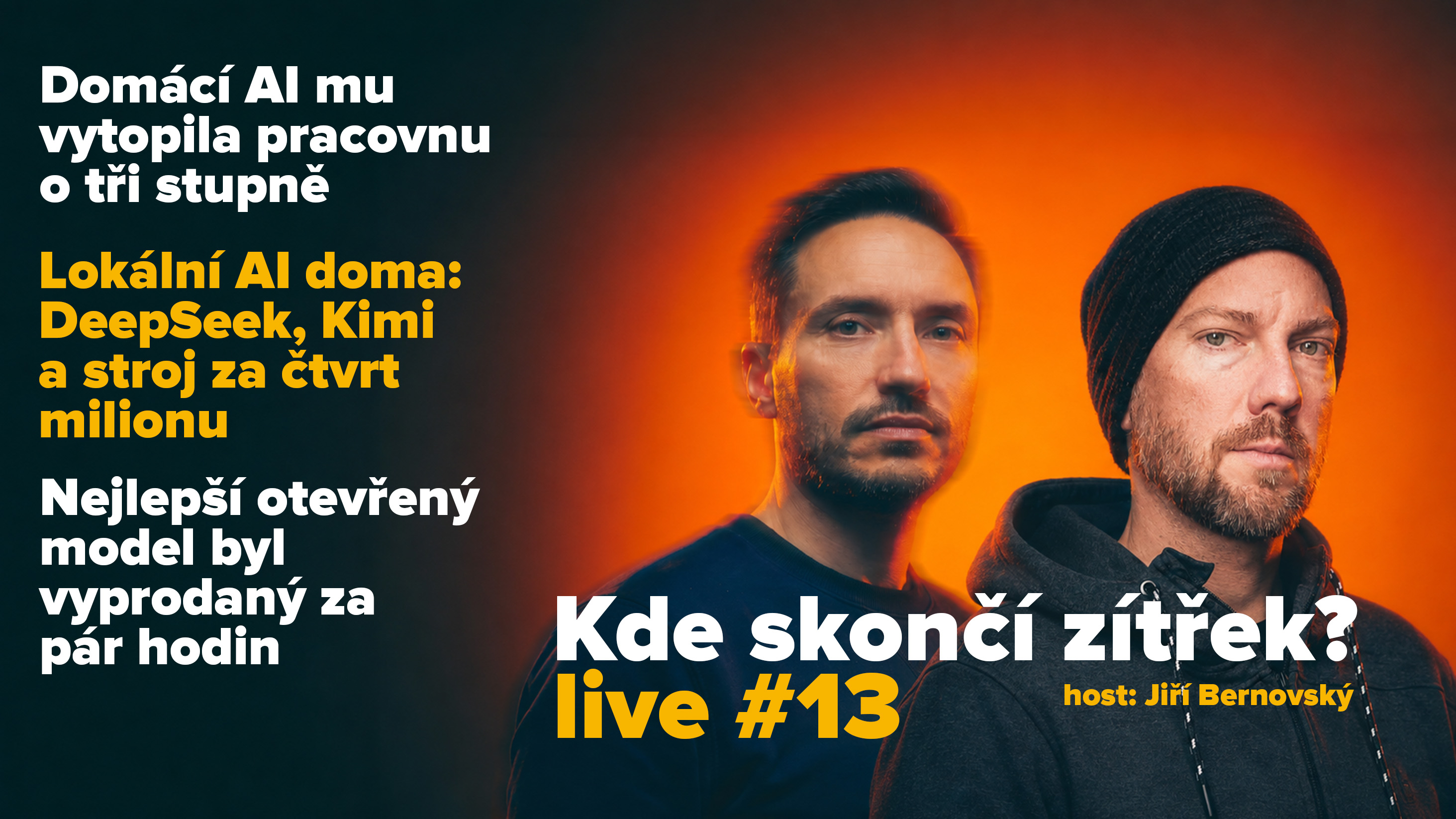 Obal epizody: #13 Lokální AI doma: DeepSeek, Qwen a stroj za čtvrt milionu | host: Jiří Bernovský