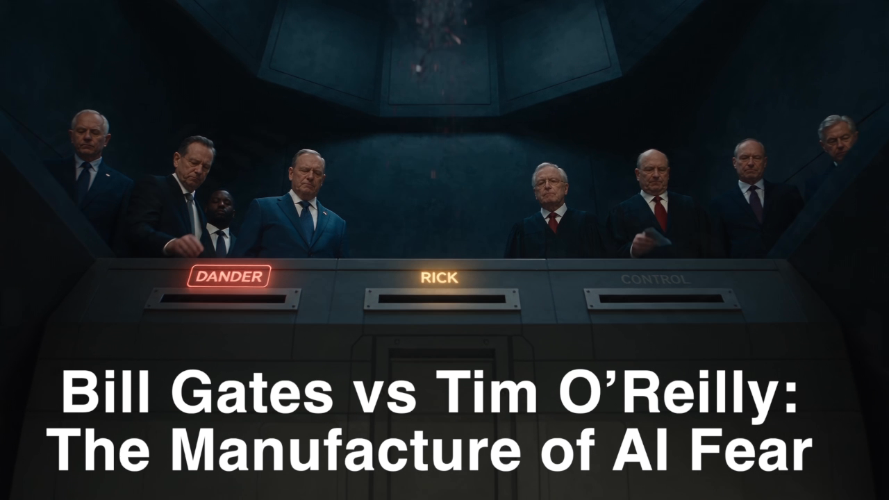 Bill Gates vs Tim O’Reilly: The Manufacture of AI Fear cover image